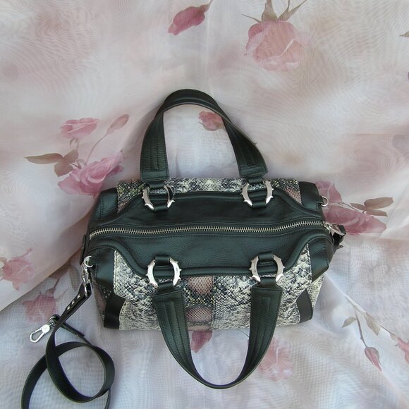 NEW Aimee Kestenberg Leather Snake Print Handbag - Picture 5 of 16